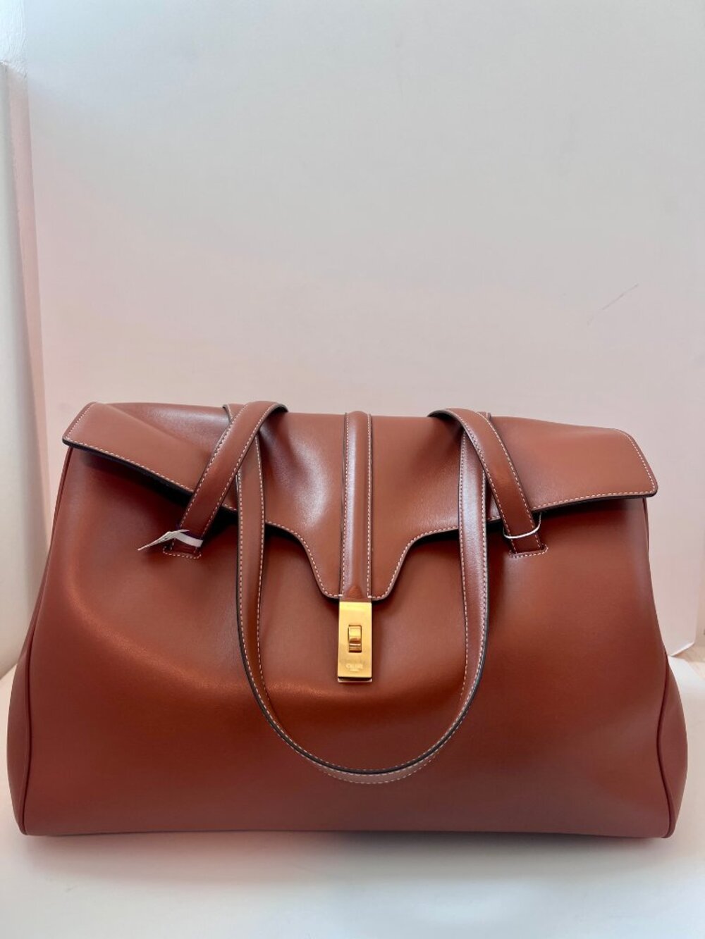 Celine Soft16 Caramel Brown Smooth Calfskin Medium Shoulder Bag